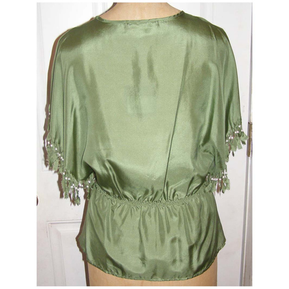 NWT See by Chloe green silk top M/L 8-10 44 euro - Picture 3 of 7
